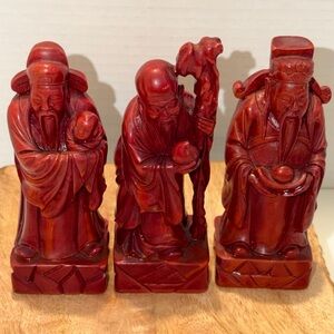 Set of Three Vintage Chinese Gods